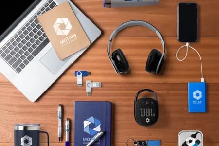 welcoming new employees with corporate swag