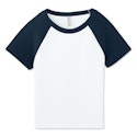 Bella + Canvas Women's Micro Rib Raglan Cropped T-shirt