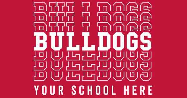Zoomed in Design Idea Number 61560: Bulldogs Repeating Text