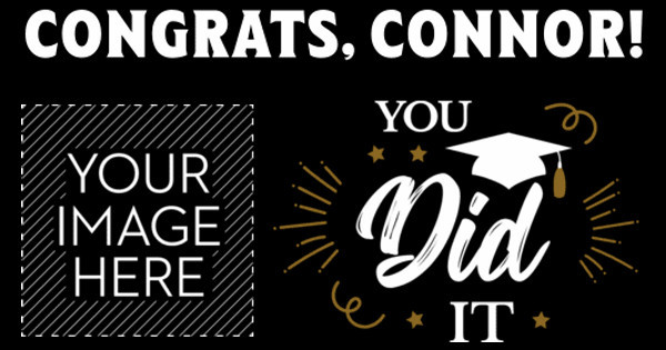 Zoomed in Design Idea Number 61069: graduation yard sign