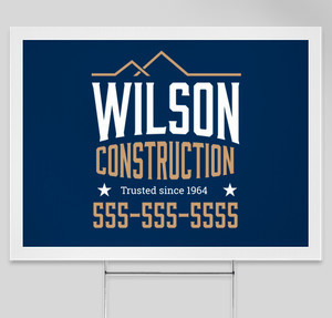 Thumbnail for Design Idea Number 60245: wilson construction yard sign