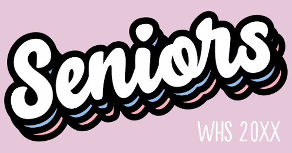 Zoomed in Design Idea Number 58919: seniors script
