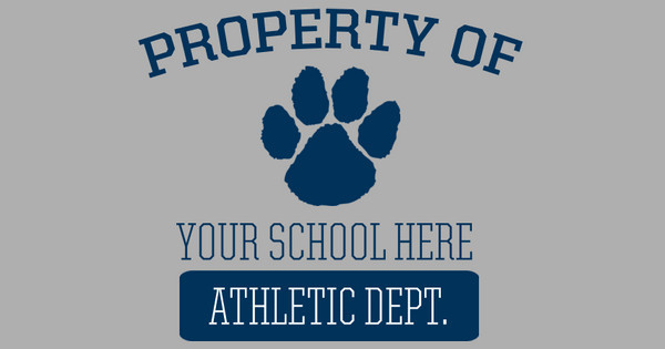 Zoomed in Design Idea Number 61866: Property Of Athletic Dept