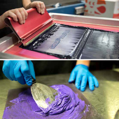 Screen printing process example